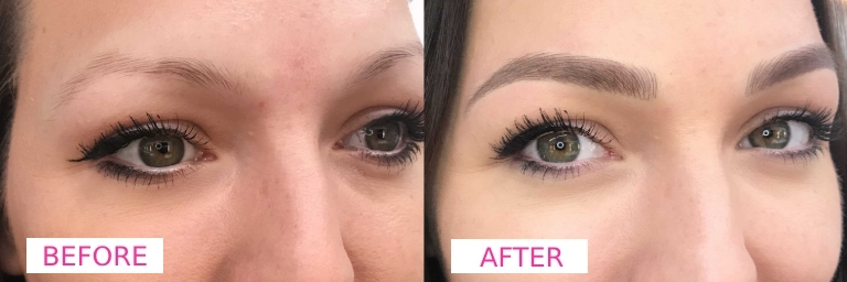 Microblading Eyebrows Before & After